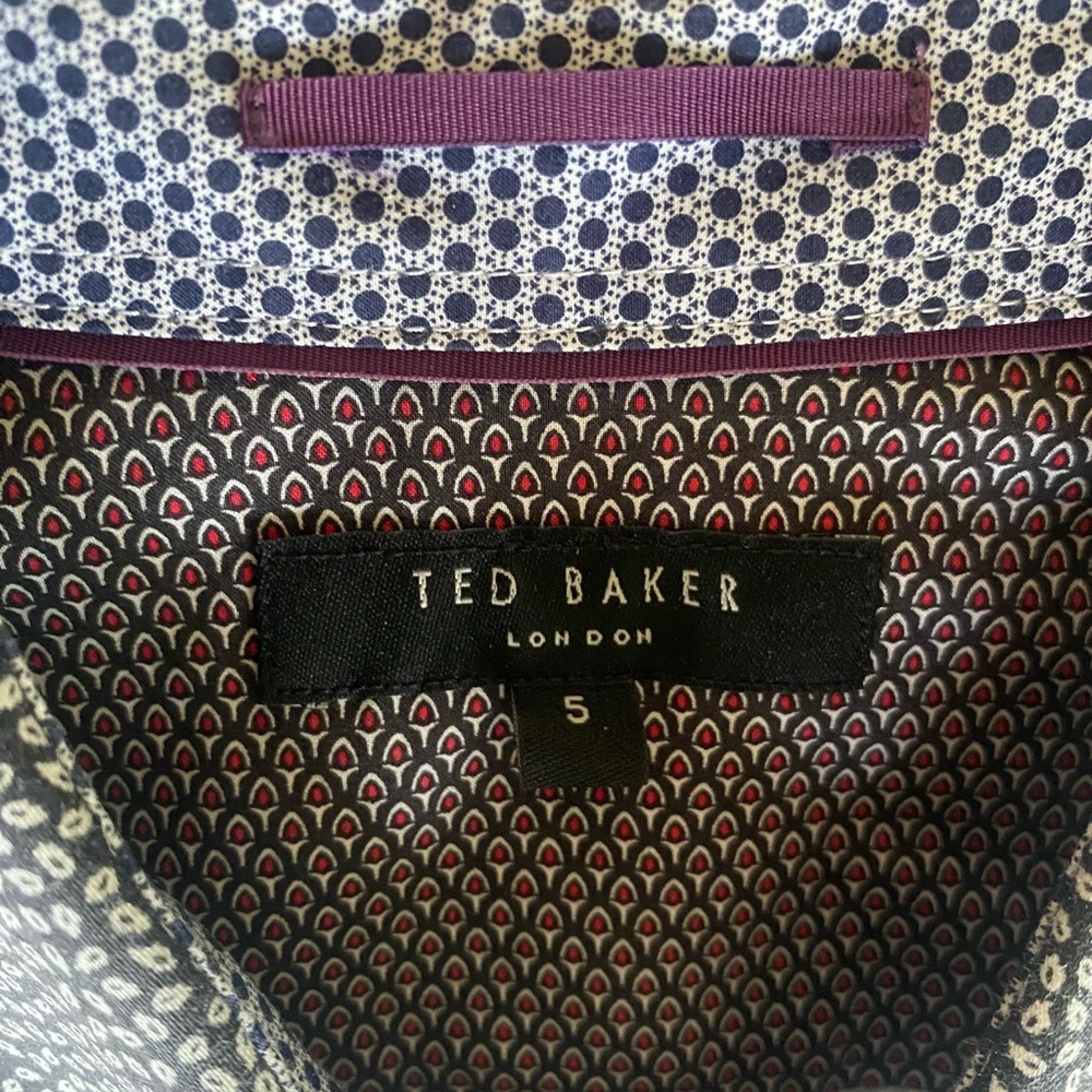 Ted Baker London Geometric Print Shirt Size 5 XL